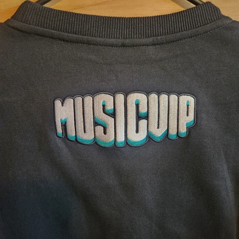 Men's Grupo Firme Embroidered Sweater Sweatshirt MUSICVIP Black Large Like New! - Picture 8 of 9